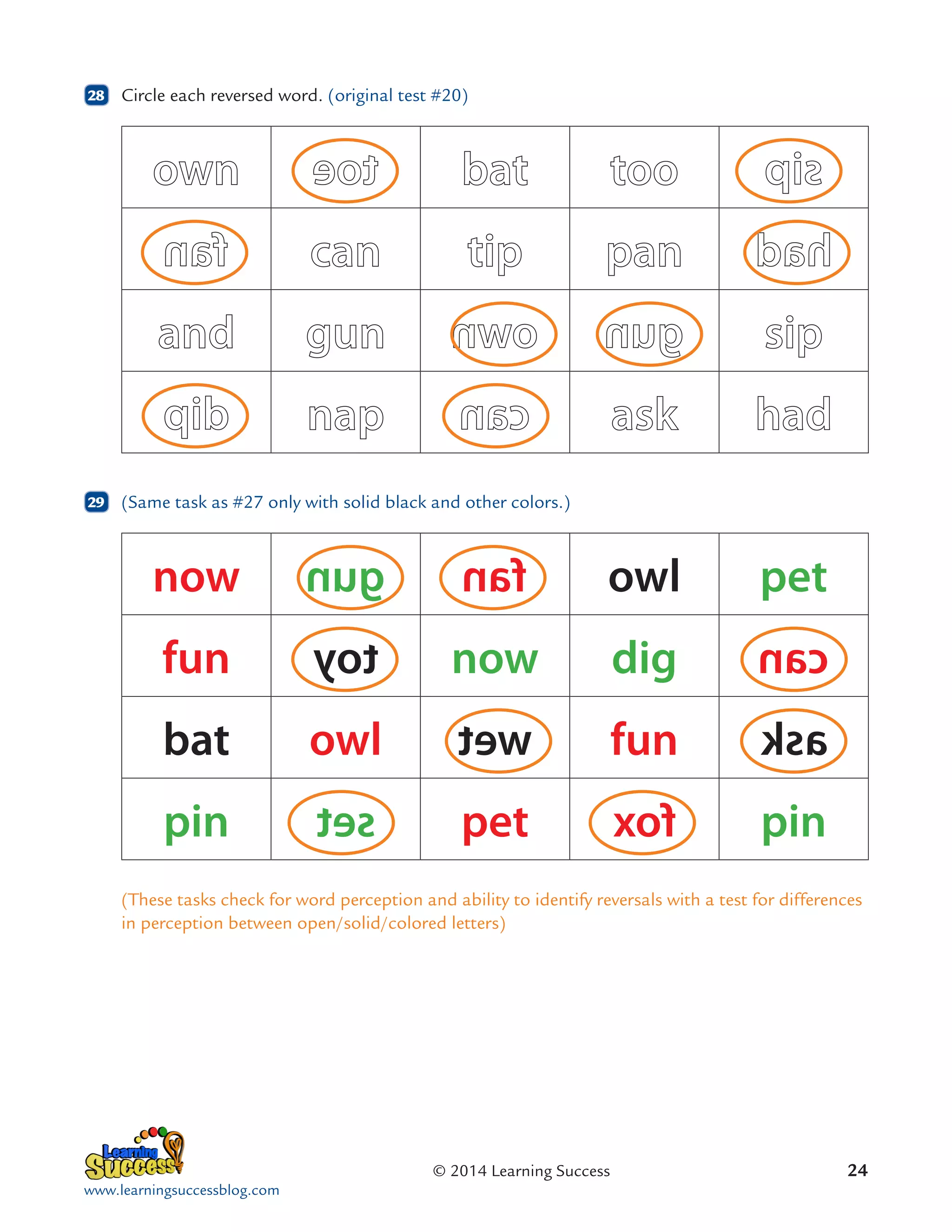 Dyslexia test | PDF