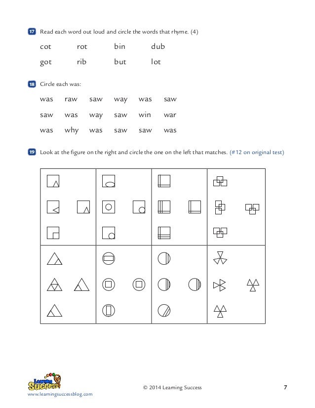 Dyslexia test