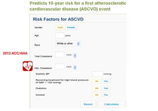 Risk Levels
 Very High Risk:
 A calculated SCORE ≥10%
 Documented CVD by invasive or non-invasive testing
 Type 2 diabetes, type 1 diabetes with target organ damage
 Moderate to severe CKD
ESC/EAS Guidelines for the management of dyslipidaemias. Eur Heart J. 2011 Jul;32(14):1769-818.
 
