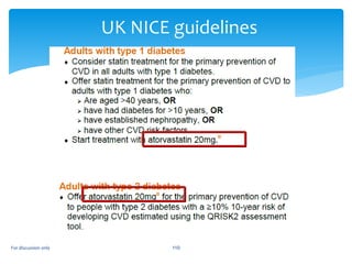 UK NICE guidelines
For discussion only 110
 