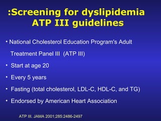Evaluation & management of dyslipidemia | PPT