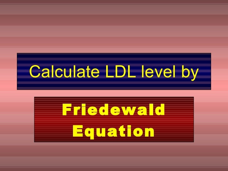 friedewald equation
