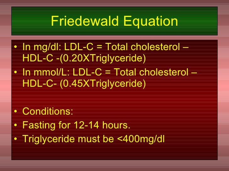 friedewald equation