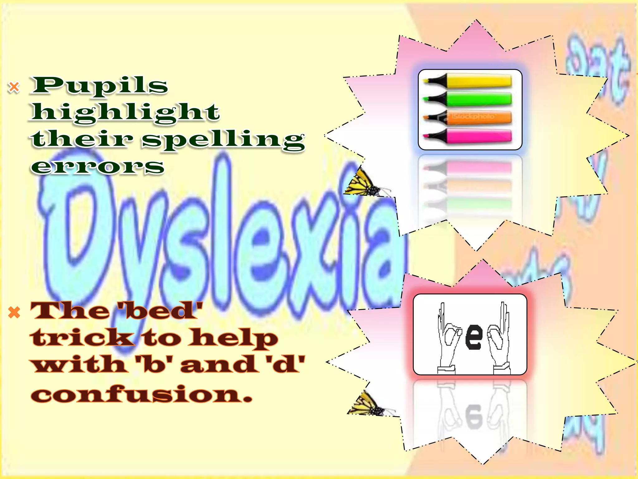 Pupils highlight their spelling errors 