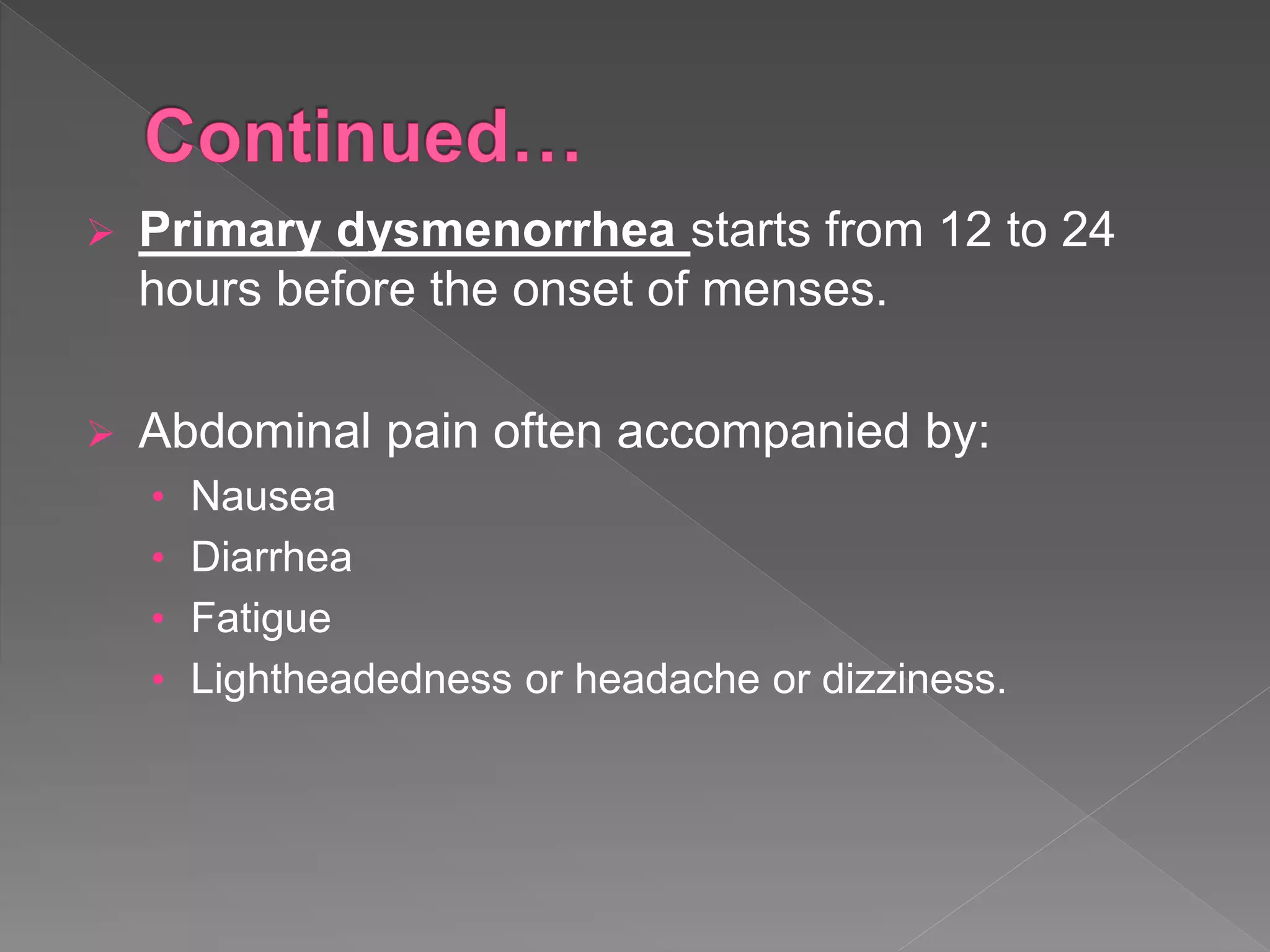 Dysmenorrhea | PPTX