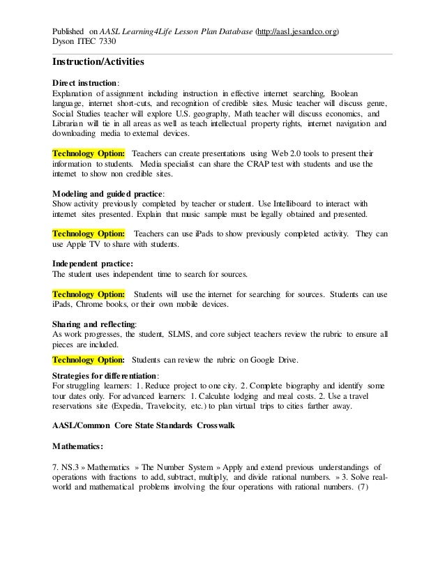 direct instruction lesson plan example