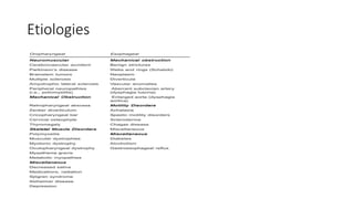 Etiologies
 