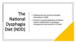 Ndd Pyramid Dysphagia and Nutrition powerpoint (difficulty swallowing) | PPTX