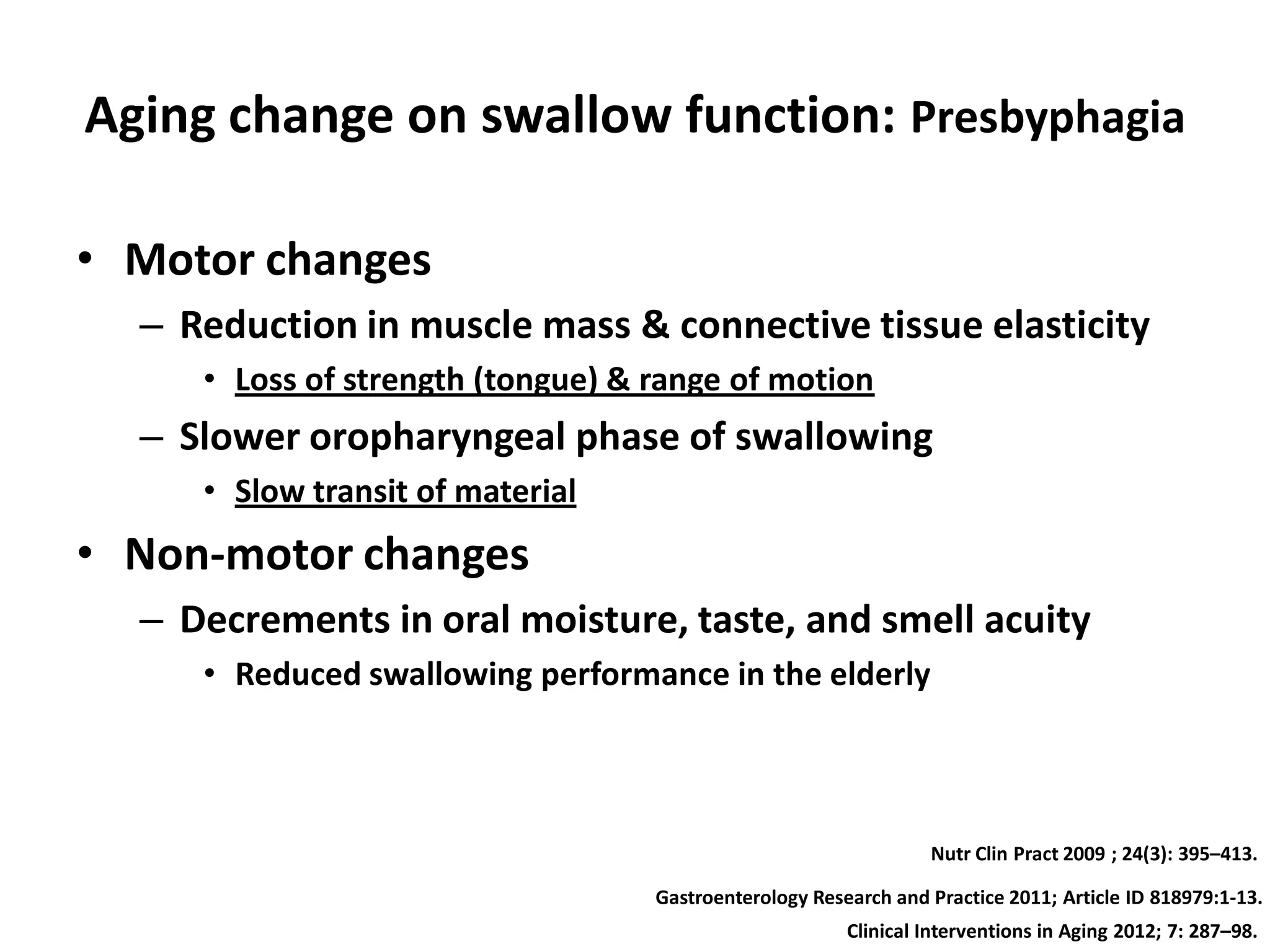 Dysphagia in the elderly@apr2014 present | PDF