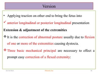DYSTOCIA managements in cow. pp including the etiology ,predisposing ...