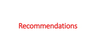 Recommendations
 
