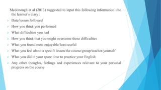 Individualization, Self-Access and Learner Training & Observing the ...
