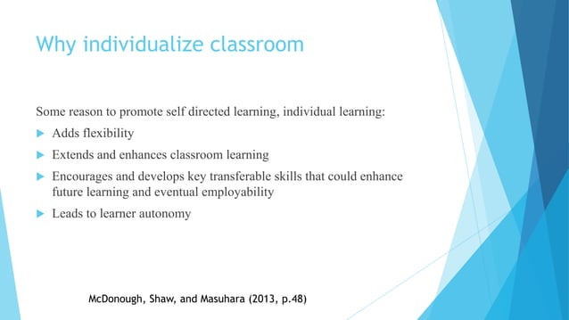 Individualization, Self-Access and Learner Training & Observing the ...