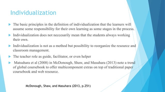 Individualization, Self-Access and Learner Training & Observing the ...
