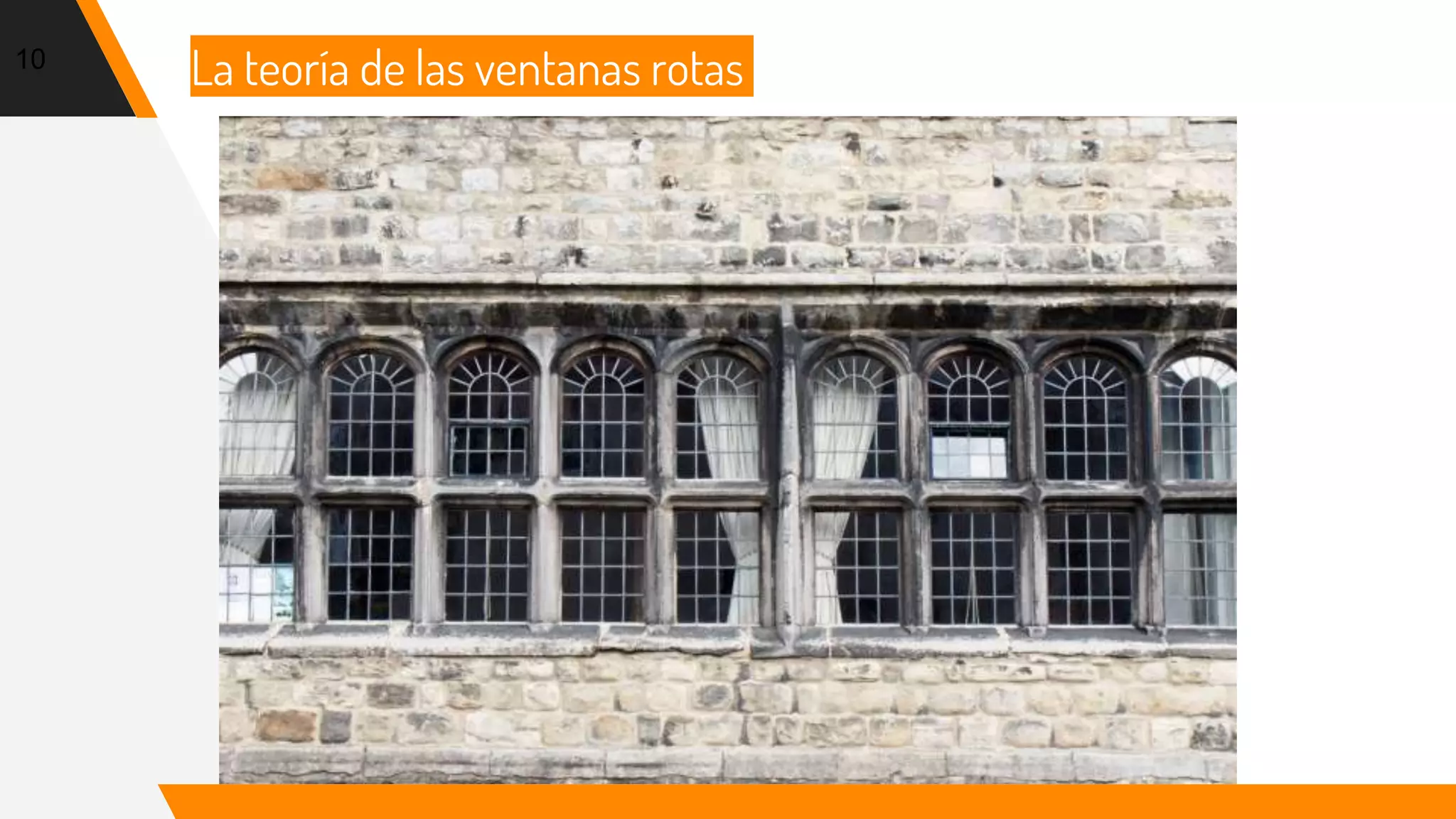 10
La teoría de las ventanas rotas
 