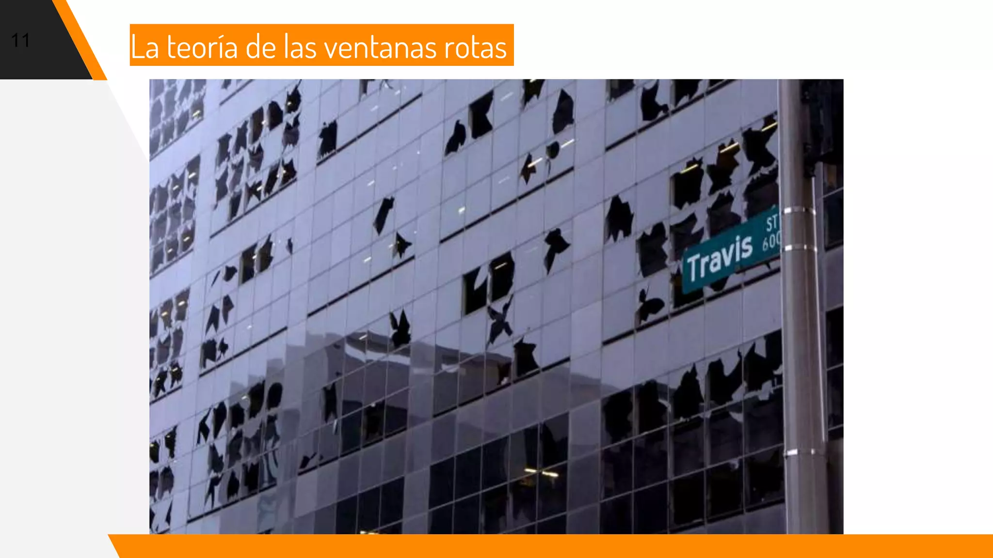 11
La teoría de las ventanas rotas
 