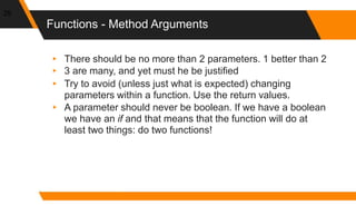clean code book summary - uncle bob - English version | PPTX