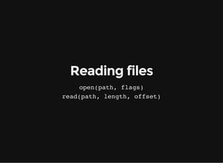 readdir(path)
Read directory contents
 