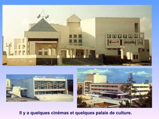 Il y a quelques cinémas et quelques palais de culture. 