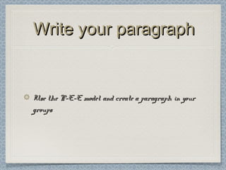 Point, Explain, Example | PPT