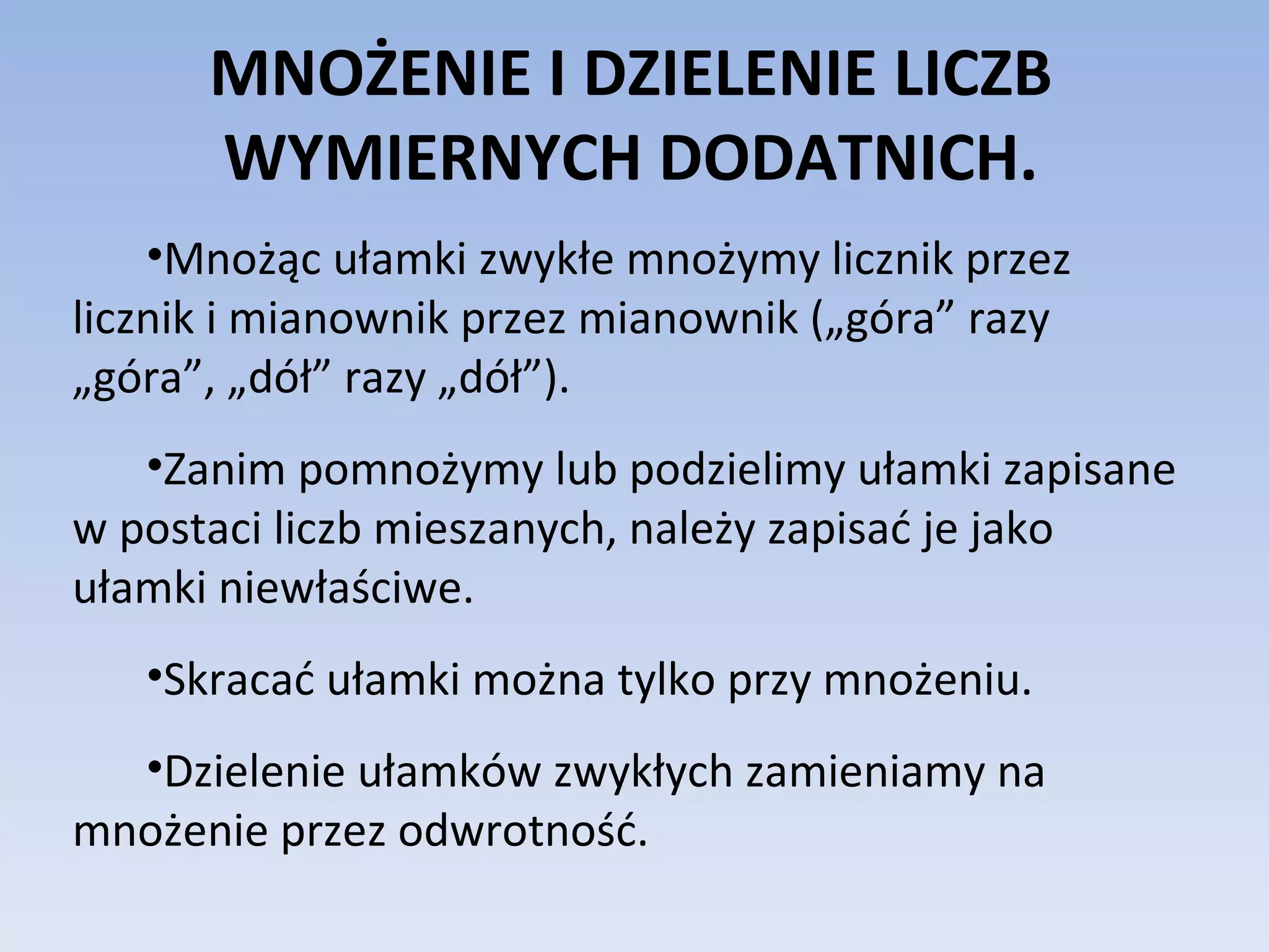 Dzialania Na Ułamkach Sprawdzian Klasa 5 Sprzedam Dzialania na liczbach_wymiernych | PPT
