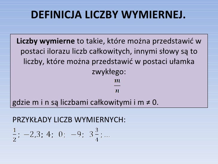 Czy Pierwiastki To Liczby Wymierne Dzialania na liczbach_wymiernych