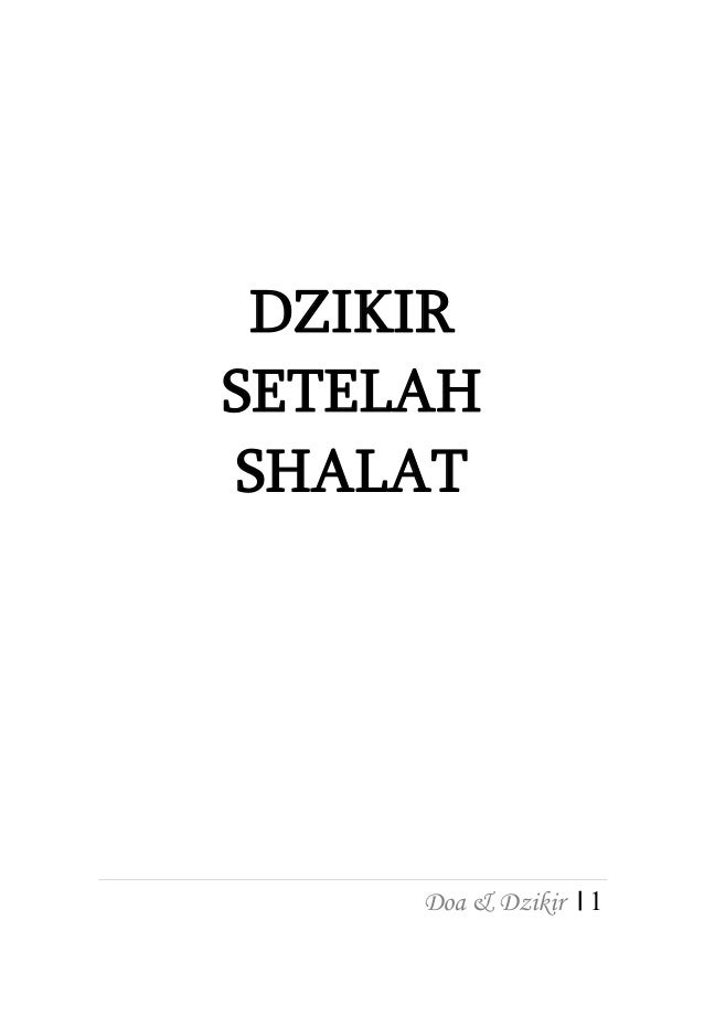 Doa Dzikir Pagi dan Petang