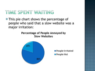 This pie chart shows the percentage of people who said that a slow website was a major irritation: 