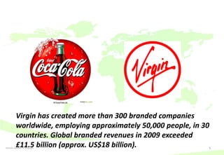 Virgin has created more than 300 branded companies
          worldwide, employing approximately 50,000 people, in 30
          countries. Global branded revenues in 2009 exceeded
          £11.5 billion (approx. US$18 billion).
Dzintars Aprubis PV-30 grupa                                     5
 