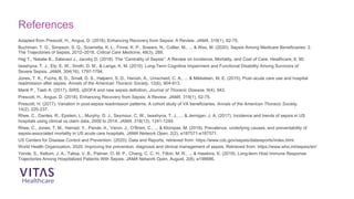 Adapted from Prescott, H., Angus, D. (2018). Enhancing Recovery from Sepsis: A Review. JAMA, 319(1), 62-75.
Buchman, T. G., Simpson, S. Q., Sciarretta, K. L., Finne, K. P., Sowers, N., Collier, M., ... & Wax, M. (2020). Sepsis Among Medicare Beneficiaries: 2.
The Trajectories of Sepsis, 2012–2018. Critical Care Medicine, 48(3), 289.
Hajj T., Natalie B., Salavaci J., Jacoby D. (2018). The “Centrality of Sepsis”: A Review on Incidence, Mortality, and Cost of Care. Healthcare, 6, 90.
Iwashyna, T. J., Ely, E. W., Smith, D. M., & Langa, K. M. (2010). Long-Term Cognitive Impairment and Functional Disability Among Survivors of
Severe Sepsis. JAMA, 304(16), 1797-1794.
Jones, T. K., Fuchs, B. D., Small, D. S., Halpern, S. D., Hanish, A., Umscheid, C. A., ... & Mikkelsen, M. E. (2015). Post–acute care use and hospital
readmission after sepsis. Annals of the American Thoracic Society, 12(6), 904-913.
Marik P., Taeb A. (2017). SIRS, qSOFA and new sepsis definition. Journal of Thoracic Disease, 9(4), 943.
Prescott, H., Angus, D. (2018). Enhancing Recovery from Sepsis: A Review. JAMA, 319(1), 62-75.
Prescott, H. (2017). Variation in post-sepsis readmission patterns: A cohort study of VA beneficiaries. Annals of the American Thoracic Society,
14(2), 220-237.
Rhee, C., Dantes, R., Epstein, L., Murphy, D. J., Seymour, C. W., Iwashyna, T. J., ... & Jernigan, J. A. (2017). Incidence and trends of sepsis in US
hospitals using clinical vs claim data, 2009 to 2014. JAMA, 318(13), 1241-1249.
Rhee, C., Jones, T. M., Hamad, Y., Pande, A., Varon, J., O’Brien, C., ... & Klompas, M. (2019). Prevalence, underlying causes, and preventability of
sepsis-associated mortality in US acute care hospitals. JAMA Network Open, 2(2), e187571-e187571.
US Centers for Disease Control and Prevention. (2020). Data and Reports, retrieved from: https://www.cdc.gov/sepsis/datareports/index.html
World Health Organization. 2020. Improving the prevention, diagnosis and clinical management of sepsis. Retrieved from: https://www.who.int/sepsis/en/
Yende, S., Kellum, J. A., Talisa, V. B., Palmer, O. M. P., Chang, C. C. H., Filbin, M. R., ... & Hawkins, K. (2019). Long-term Host Immune Response
Trajectories Among Hospitalized Patients With Sepsis. JAMA Network Open, August, 2(8), e198686.
References
 