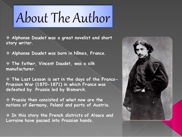 ALPHONSE DAUDET THE LAST LESSON PDF DOWNLOAD ALPHONSE DAUDET THE LAST LESSON PDF DOWNLOAD