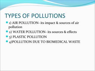 Overview Pollution environmental pollution and wastes | PPT