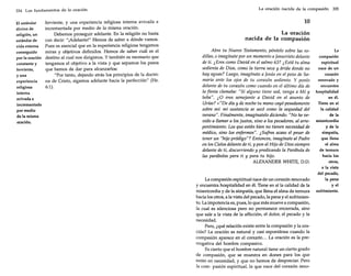 334 Los fundamentos de la oración

El estándar
divino de
religión, un
estándar de
vida externa
conseguido
por la oración
constante y
ferviente,
y una
experiencia
religiosa
interna
avivada e
incrementada
por medio
de la misma
oración.

ferviente, y una experiencia religiosa interna avivada e
incrementada por medio de la misma oración.
Debemos proseguir adelante. En la religión no basta
con decir: "¡Adelante!" Hemos de saber a dónde vamos.
Pues es esencial que en la experiencia religiosa tengamos
miras y objetivos definidos. Hemos de saber cuál es el
destino al cual nos dirigimos. Y también es necesario que
tengamos el objetivo a la vista y que sepamos los pasos
que hemos de dar para alcanzarlos:
"Por tanto, dejando atrás los principios de la doctrina de Cristo, sigamos adelante hacia la perfección" (He.
6:1).

La oración nacida de la compasión 335

10
La oración
nacida de la compasión
Abre tu Nuevo Testamento, póntelo sobre las rodillas, e imagínate por un momento a Jesucristo delante
de ti. ¿Eres como David en el salmo 63? ¿Está tu alma
sedienta de Dios, como la tierra seca y árida donde no
hay aguas? Luego, imagínate a Jesús en el pozo de Samaria ante los ojos de tu corazón sediento. Y ponlo
delante de tu corazón como cuando en el último día de
la fiesta clamaba: "Si alguno tiene sed, venga a Mí y
beba". ¿O eres semejante a David en el asunto de
Urías? «"De día y de noche tu mano cayó pesadamente
sobre mí: mi sustancia se secó como la sequedad del
verano". Finalmente, imagínatelo diciendo: "No he venido a llamar a los justos, sino a los pecadores, al arrepentimiento. Los que están bien no tienen necesidad de
médico, sino los enfermos". ¿Sufres acaso el pesar de
tener un "hijo pródigo"? Entonces, imagínate al Padre
en los Cielos delante de ti, y pon al Hijo de Dios siempre
delante de ti, discurriendo y predicando la Parábola de
las parábolas para ti y para tu hijo.
ALEXANDER WHITE, D.D.

La compasión espiritual nace de un corazón renovado
y encuentra hospitalidad en él. Tiene en sí la calidad de la
misericordia y de la simpatía, que llena el alma de ternura
hacia los otros, a la vista del pecado,la pena y el sufrimiento. La impotencia es, pues, lo que más mueve a compasión,
la cual es silenciosa pero no permanece encerrada, sino
que sale a la vista de la aflicción, el dolor, el pecado y la
necesidad.
Pero, ¿qué relación existe entre la compasión y la oración? La oración es natural y casi espontánea cuando la
compasión aparece en el corazón... La oración es la prerrogativa del hombre compasivo.
Es cierto que el hombre natural tiene un cierto grado
de compasión, que se muestra en dones para los que
están en necesidad, y que no hemos de despreciar. Pero
la com- pasión espiritual, la que nace del corazón reno-

La
compasión
espiritual
nace de un
corazón
renovado y
encuentra
hospitalidad
en él.
Tiene en sí
la calidad
de la
misericordia
y de la
simpatía,
que llena
el alma
de ternura
hacia los
otros,
a la vista
del pecado,
la pena
yel
sufrimiento.

 