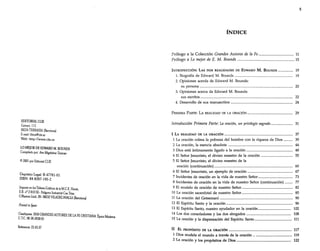 5

ÍNDICE

Prólogo a la Colección Grandes Autores
Prólogo a Lo mejor de E. M. Bounds

de la Fe

INTRODUCCIÓN: LAS DOS REALIDADES DE EDWARD

M.

11
15
BOUNDS

1. Biografía de Edward M. Bounds
2. Opiniones acerda de Edward M. Bounds:
su persona
3. Opiniones acerca de Edward M. Bounds:
sus escritos..............................................................................................
4. Desarrollo de sus manuscritos

19
19
20

22
24

EX LIBRIS ELTROPICAL
PRIMERA PARTE: LA REALIDAD DE LA ORACIÓN

EDITORIAL CLlE
Galvani, 113
08224 TERRASSA (Barcelona)
E-mail: libros@c1ie.es
Web: http://www.clie.es

LO MEJOR DE EDWARD M. BOUNDS
Compilado por: Ana Magdalena Troncoso
© 2001 por Editorial CUE

Depósito Legal: B-47761-01
ISBN: 84-8267-195-2

Impreso en los Talleres Gráficos de la M.C.E. Horeb
E.R. nO 2.910 SE- Polígono Industrial Can Trias '
C/Ramon Llull, 20- 08232 VILADECAVAUS ~arcelona)
PrintedinSpain

Clasifíquese: 2630 GRANDES AUTORES DE LA FE CRISTIANA- É M
c.tc. 06-36-2630-01
. poca adema
Referencia: 22.43.37

29

Introducción Primera Parte: La oración, un privilegio sagrado

31

I LA REALIDAD DE LA ORACIÓN

37
39
44
48
55

La oración colma la pobreza del hombre con la riqueza de Dios .
La oración, la esencia absoluta
Dios está íntimamente ligado a la oración
El Señor Jesucristo, el divino maestro de la oración
El Señor Jesucristo, el divino maestro de la
oración (continuación)
6 El Señor Jesucristo, un ejemplo de oración
7 Incidentes de oración en la vida de nuestro Señor
8 Incidentes de oración en la vida de nuestro Señor (continuación)
9 El modelo de oración de nuestro Señor
10 La oración sacerdotal de nuestro Señor
11 La oración del Getsemaní
12 El Espíritu Santo y la oración
13 El Espíritu Santo, nuestro ayudador en la oración
14 Los dos consoladores y los dos abogados
15 La oración y la dispensación del Espíritu Santo
1
2
3
4
5

JI

EL PROPÓSITO DE LA ORACIÓN

1 Dios modela el mundo a través de la oración
2 La oración y los propósitos de Dios

60
67
73
77
82
85
90
96
102
108
111
117
119
122

 