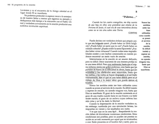160 El propósito de la oración

"Pídeme... "

Levántate y ve al encuentro de tu Amigo celestial en el
lugar donde Él se manifiesta.

8

No podemos pretender ni esperar crecer a la semejanza ~e nuestro ~eñ~r a menos que sigamos su ejemplo y
dedIquemos mas tiempo a la comunión con el Padre. Un
real? :rerdadero avivamiento en la oración producirá una
auténtica revolución espiritual.

161

¿¿Pídeme..."
Cuando leo los cuatro evangelios, me doy cuenta
de que hay en ellos una grandeza que emana de la
Persona de Jesús, el cual era de una naturaleza divina
como no se vio otra sobre esta Tierra.
GOETHE

Nunca los
sentidos
están tan
bien
utilizados
como cuando
se ponen
Puede decirse con verdadero énfasis que ni!,gún sanal servicio
to queseaholgazán orará. ¿Puede haber un santo holgade la
zán? ¿Puede haber un santo que no ore? ¿Puede haber un
oración.
soldado cobarde? ¿:e.uede existir la santa hipocresía? ¿PueEs difícil
den haber vicios virtuosos? Cuando todas estas imposibiinsistir y
lidades existen y son hechos consumados es cuando poesperar en
demos encontrar un santo vacío de oración.
oración,
Interiorizarse en la oración es un asunto delicado,
no oyendo
pero no difícil. Decir oraciones de una manera prolija no ninguna voz,
es una tarea difícil. Pero orar realm~l2te,h-ª~ta q!1g_~lm~­
hasta que
Dios se
mo infierno sienta ese golpe poderoso, O!é!!"J}_ª§t_ª__q.l1~JQs
porta1esde hierro-cte--la dificultaclse a-b~~!!.!..!!asta.sll1~Jas
manifieste.

~~!ías ilo~-~!?_~!~~~_E:)i:~~B=i~~~Y!~.2_SL
1~i1_s!~que

las nieblas-y 1~_.rt~!?t:~.~_h~Ya.n_d~?-pgjªi1os-~J~Lp!jJle

iñtensa-m~Ilt~_éstª_?igl}~_g~_!!D-ªJª~il_-dilidl;_.perQ.e5-el

trabaj~-de Dios y la mejor lab0r.__q~~_P.E:~.9~_&~~~_d
hombre.------··----·----------

-'-~~~a los sentidos están tan bien utilizados como
cuando se ponen al servicio de la oración. Es difícil insistir
y esperar en oración, no oyendo ninguna voz, hasta que
Dios se manifieste. El gozo de la oración contestada es el
gozo de una madre cuando tiene en sus brazos a su bebé
recién nacido; el gozo de un esclavo cuyas cadenas han
sido rotas y se le ha dado la libertad.
Cuando la dispensación de la oración verdadera es,
sin embargo, sustituida por una simulación farisea, las
respuestas no vienen y los resultados son nulos.
y es que ora~_noes cosa féicil. .. Respaldando la oración deben de-eñcontrarse numerosas condiciones. Estas
condiciones son posibles, pero no pueden ser puestas en
acción en un solo momento por aquel que no acostumbra
a orar. Están presentes en el hombre fiel y santo, pero no

 