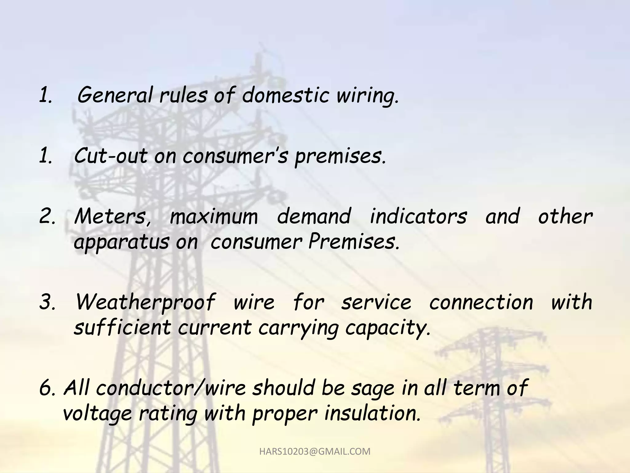 HOME WIRING(domestic wiring) | PPTX