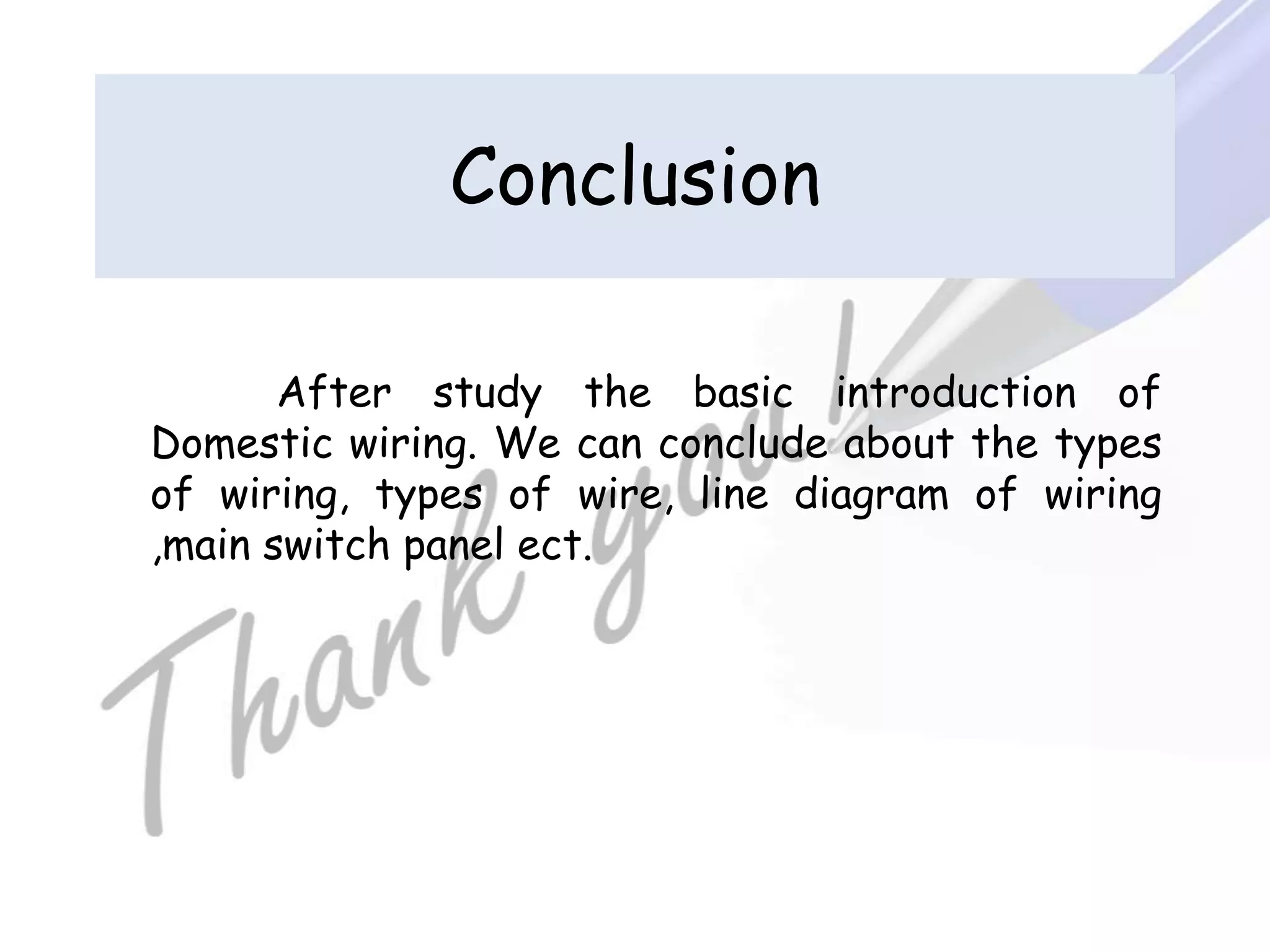 HOME WIRING(domestic wiring) | PPTX
