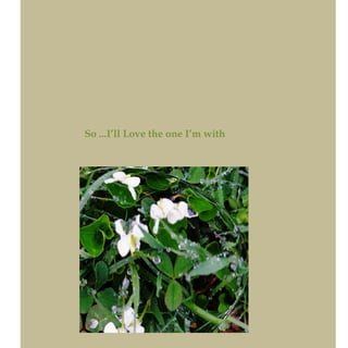 So ...I’ll Love the one I’m with
 