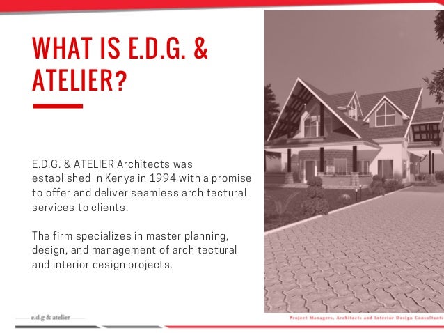 E D G Atelier Architects December Newsletter