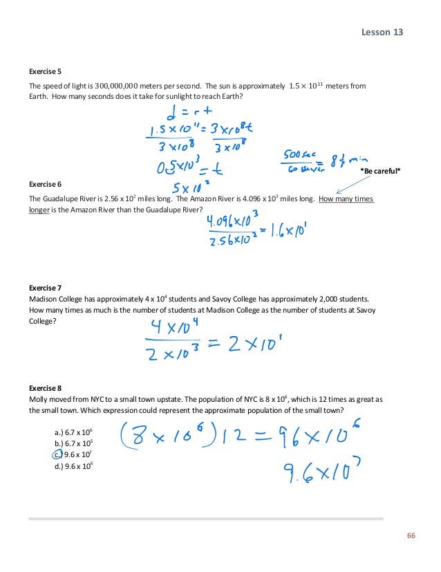 E.1 lesson 13 applications of numbers in scientific notation