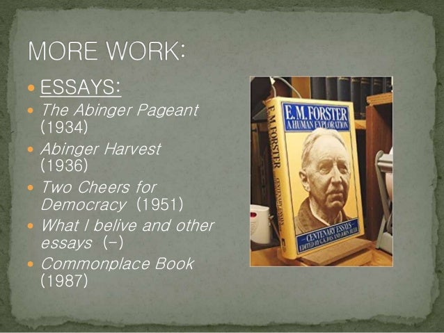 Em forster essay picture