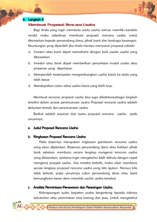 Langkah Perencanaan Usaha / Proposal Perencanaan Usaha Nugget