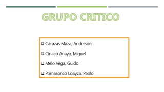  Carazas Maza, Anderson
 Ciriaco Anaya, Miguel
 Melo Vega, Guido
 Pomasonco Loayza, Paolo
 