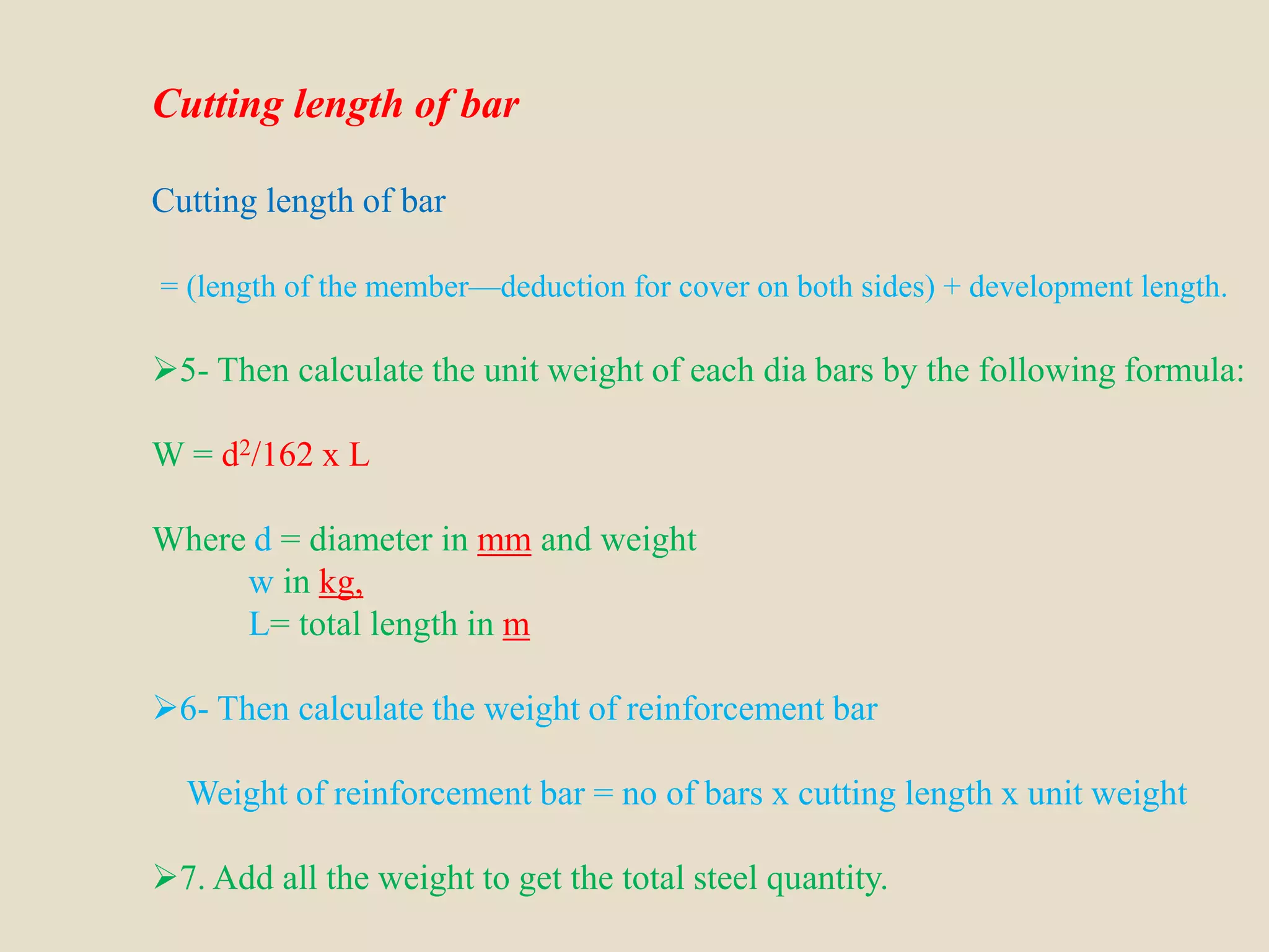 RCC beam Detail estimate | PDF