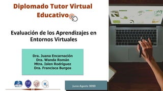 Evaluación de los Aprendizajes en
Entornos Virtuales
Dra. Juana Encarnación
Dra. Wanda Román
Mtra. Islen Rodríguez
Dra. Francisca Burgos
 