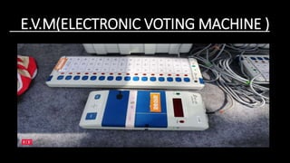 E.V.M(ELECTRONIC VOTING MACHINE )
 