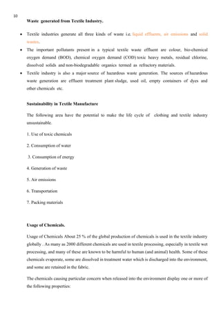 Environment impact assessment of textile industry | PDF