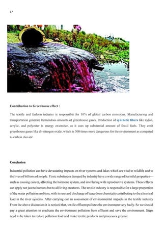 Environment impact assessment of textile industry | PDF