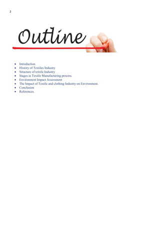 Environment impact assessment of textile industry | PDF