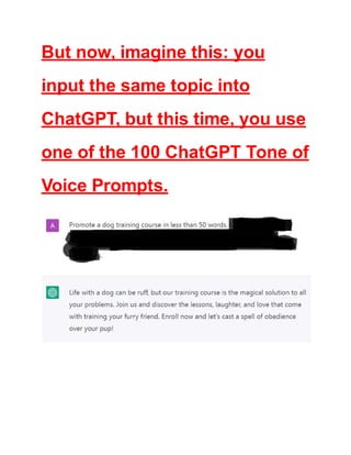 Get your copy of 100 ChatGPT Tone of Voice Prompts Today and Unleash Your Writing power!